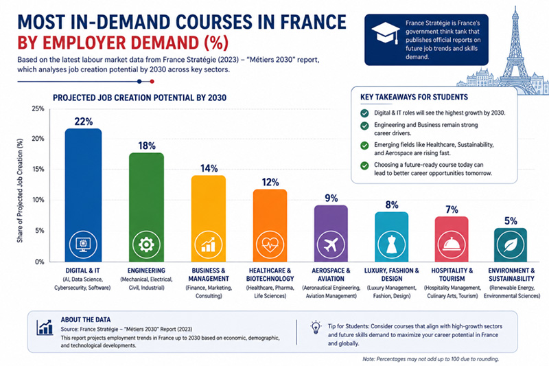 Study in France - Most in Demand Courses