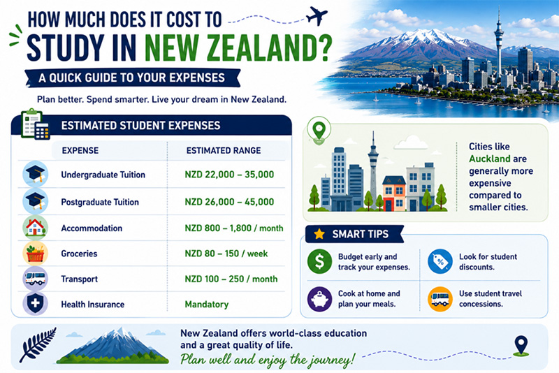 How Much Does it Cost to Study in New Zealand